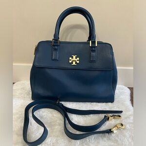 ❌SOLD❌Tory Burch Blue Leather Satchel Bag
